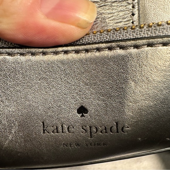 Kate Spade Arbour Hill Small Elodie Tote Purse Black Leather, Gold Accents - Picture 13 of 16